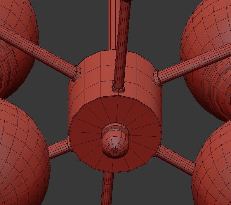 Ball Valley Random Chandelier 3D model_6