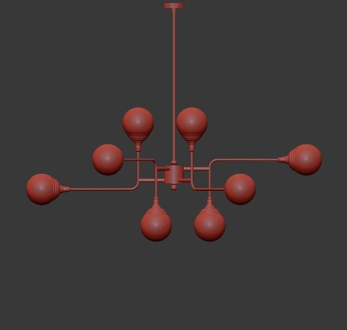 Ball Valley Random Chandelier 3D model_1