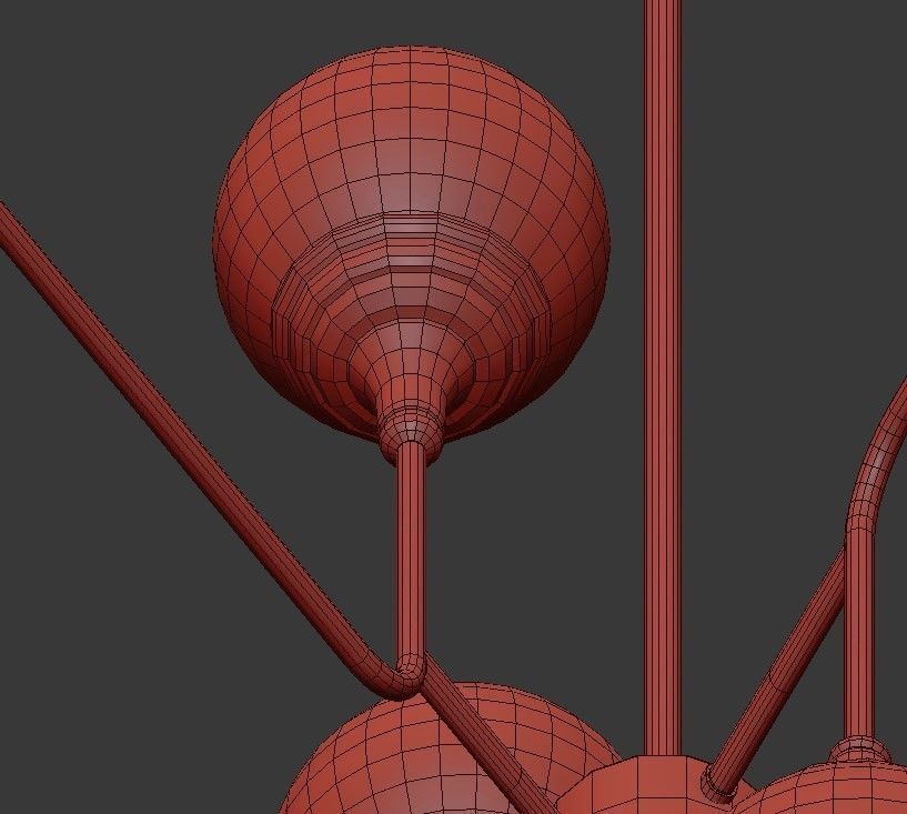 Ball Valley Random Chandelier 3D model_5