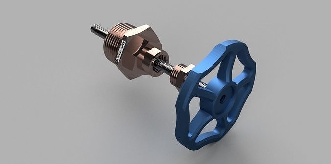 Printable steampunk valve 3D print model