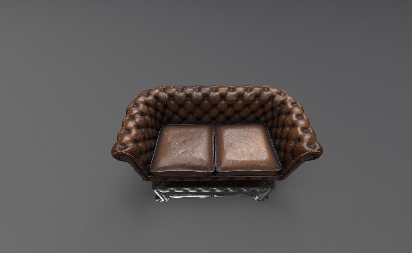 Old Sofa PBR Low-poly 3D model_7