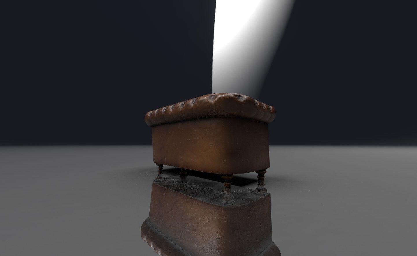 Old Sofa PBR Low-poly 3D model_6