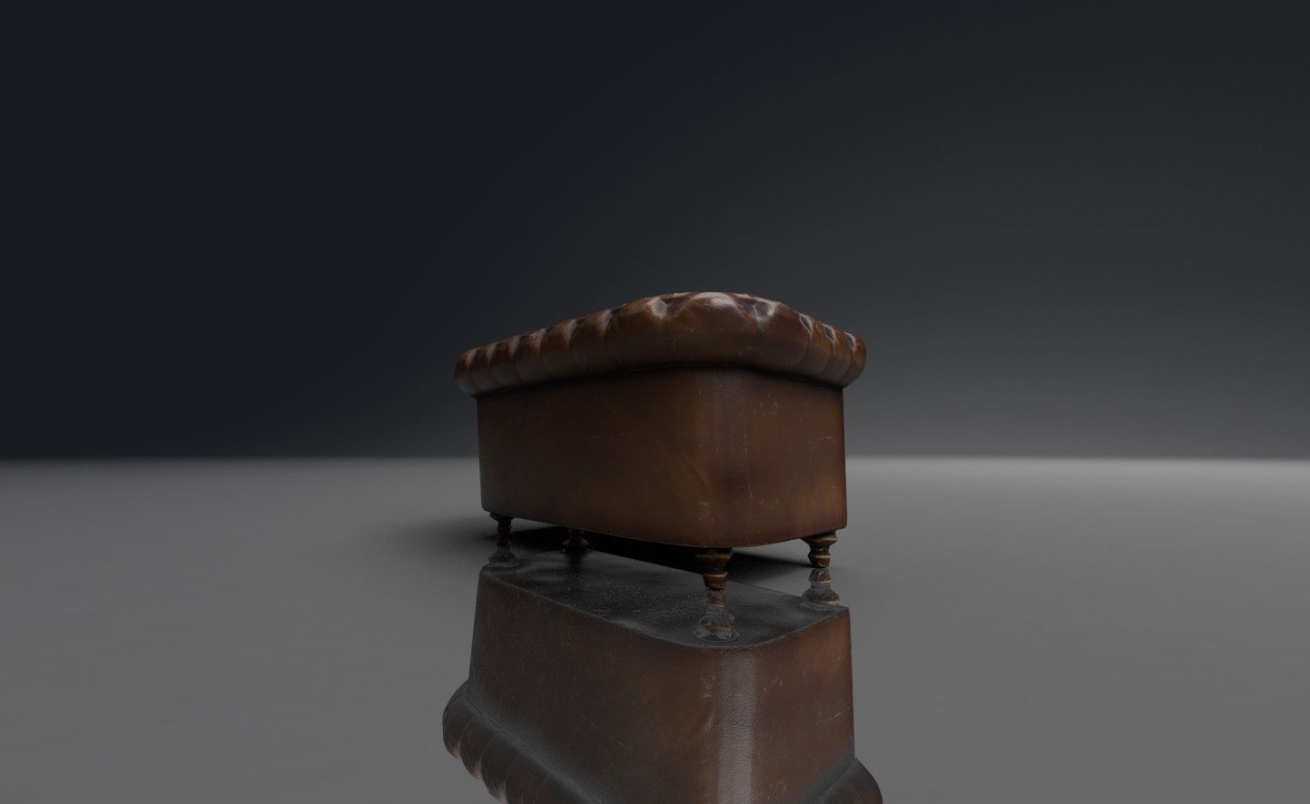 Old Sofa PBR Low-poly 3D model_5