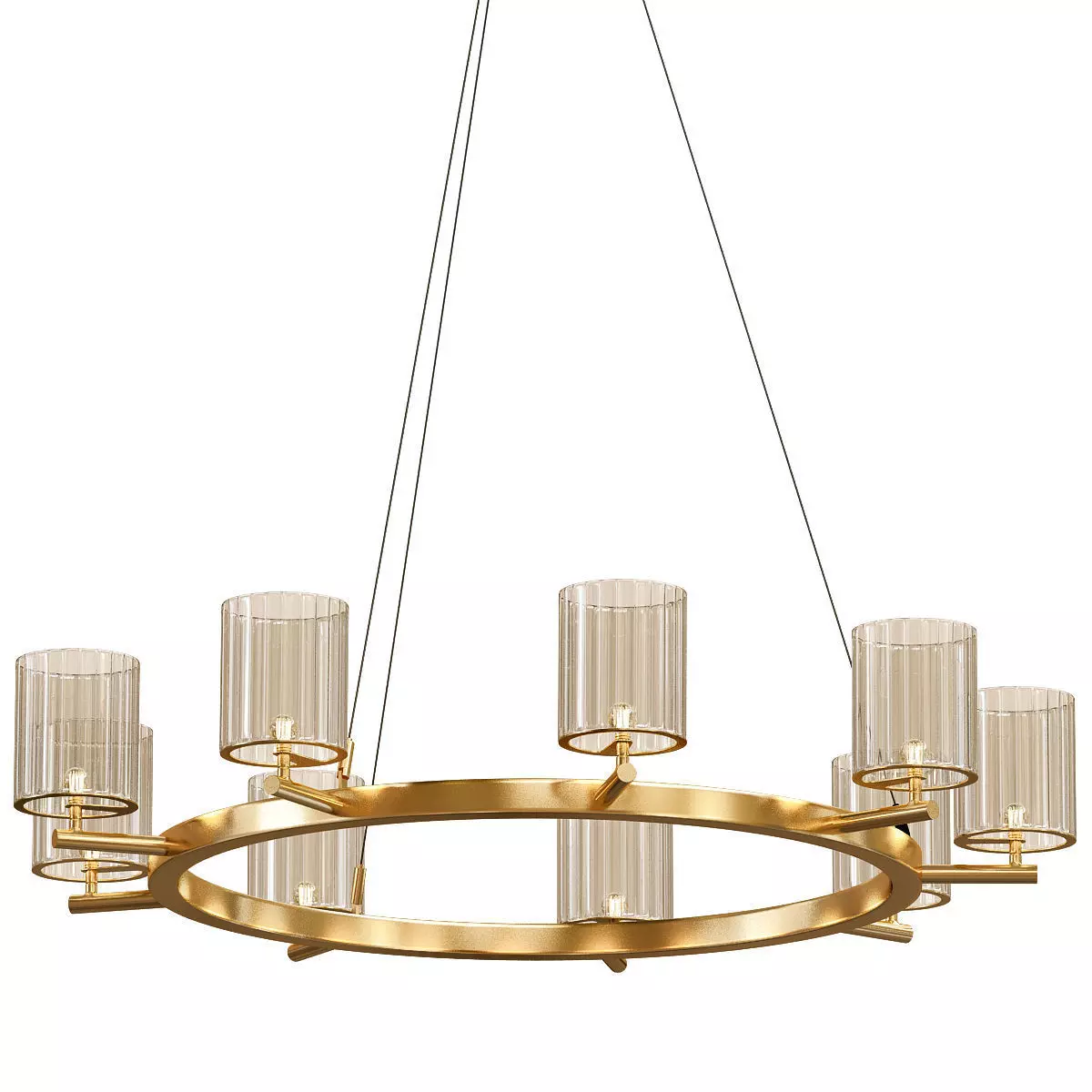 Flute Chandelier 3D model_0