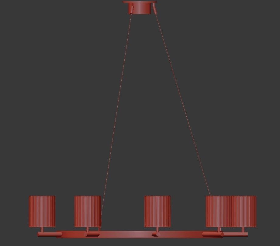 Flute Chandelier 3D model_1