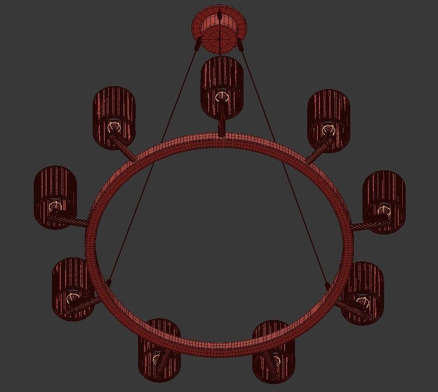 Flute Chandelier 3D model_5