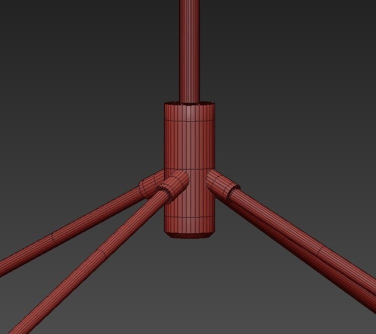 Wreath glass chandelier with bubbles hanging from it 3D model_3