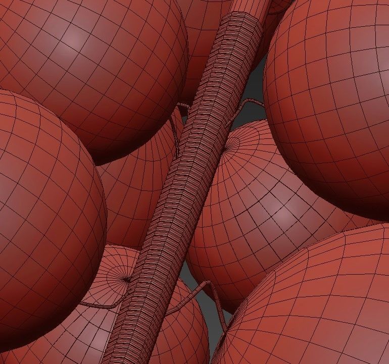 Wreath glass chandelier with bubbles hanging from it 3D model_4