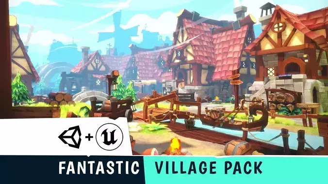 FANTASTIC - Village Pack Low-poly 3D model