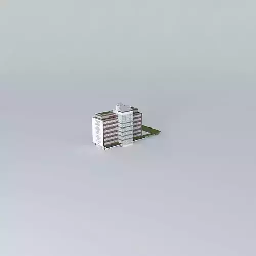 Project 5 Building and Bus Station Free 3D model