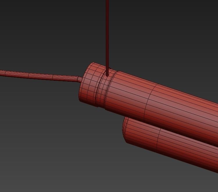 PIPELINE three light fixtures hanging from pipe 3D model_5