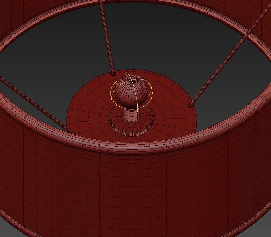 Quintet modern chandelier 3D model_6