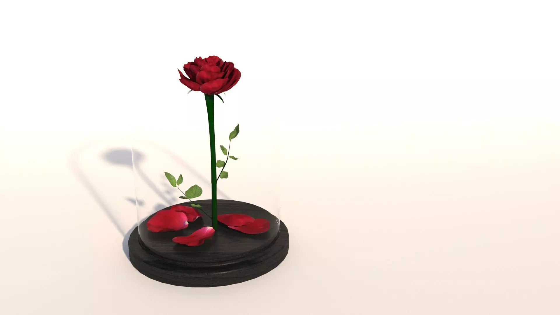 Flower in a flask 3D model_0
