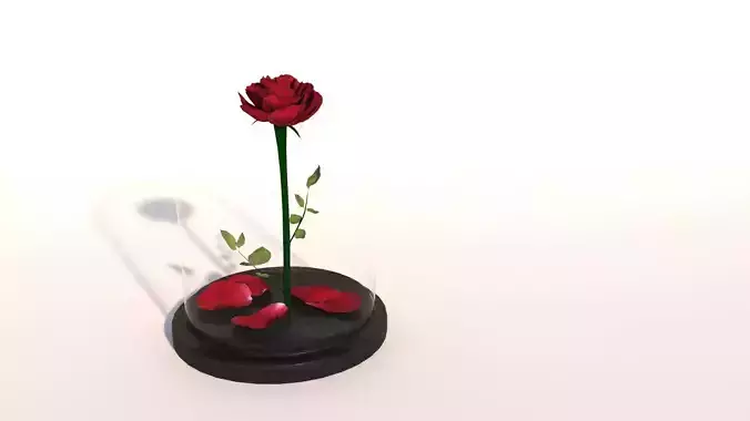 Flower in a flask 3D model