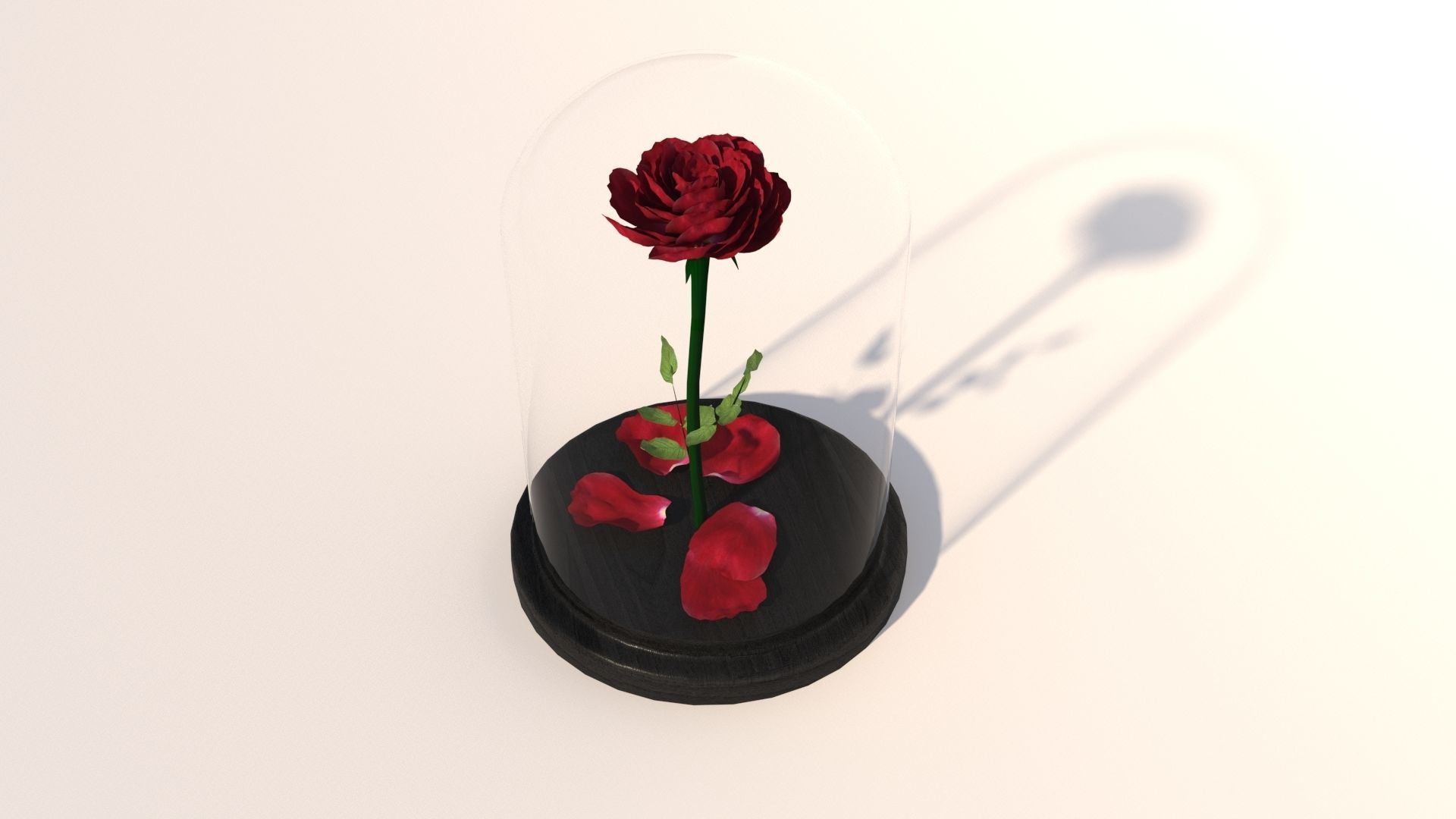 Flower in a flask 3D model_1