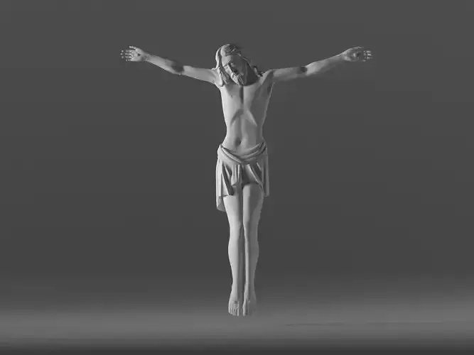 Image of Jesus Christ crucified on the cross 3D model