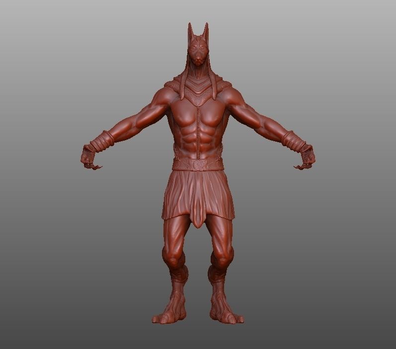 ANUBIS egyptian god Low-poly 3D model_2