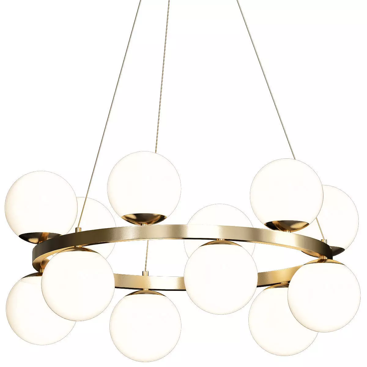 EQUATOR WHITE OVERSIZED PENDANT LIGHT 3D model_0