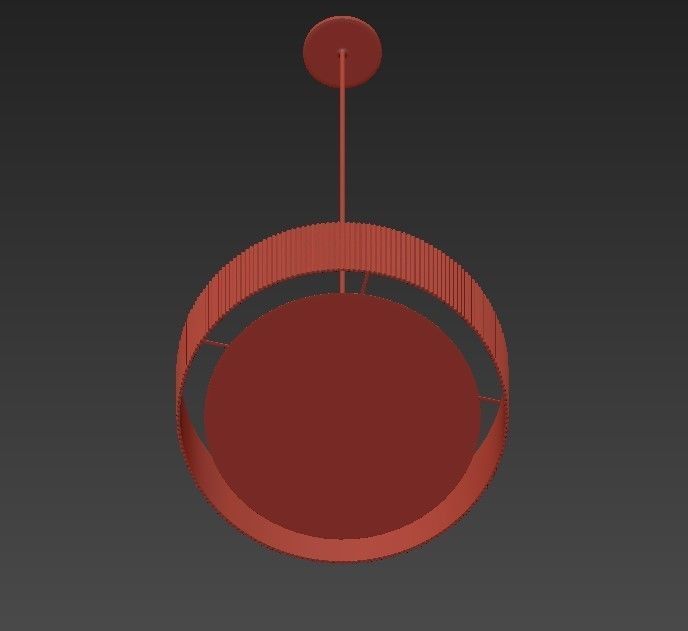 EQUATOR WHITE OVERSIZED PENDANT LIGHT 3D model_2