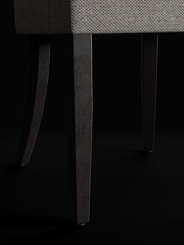 Chair Dining C Low-poly 3D model 7