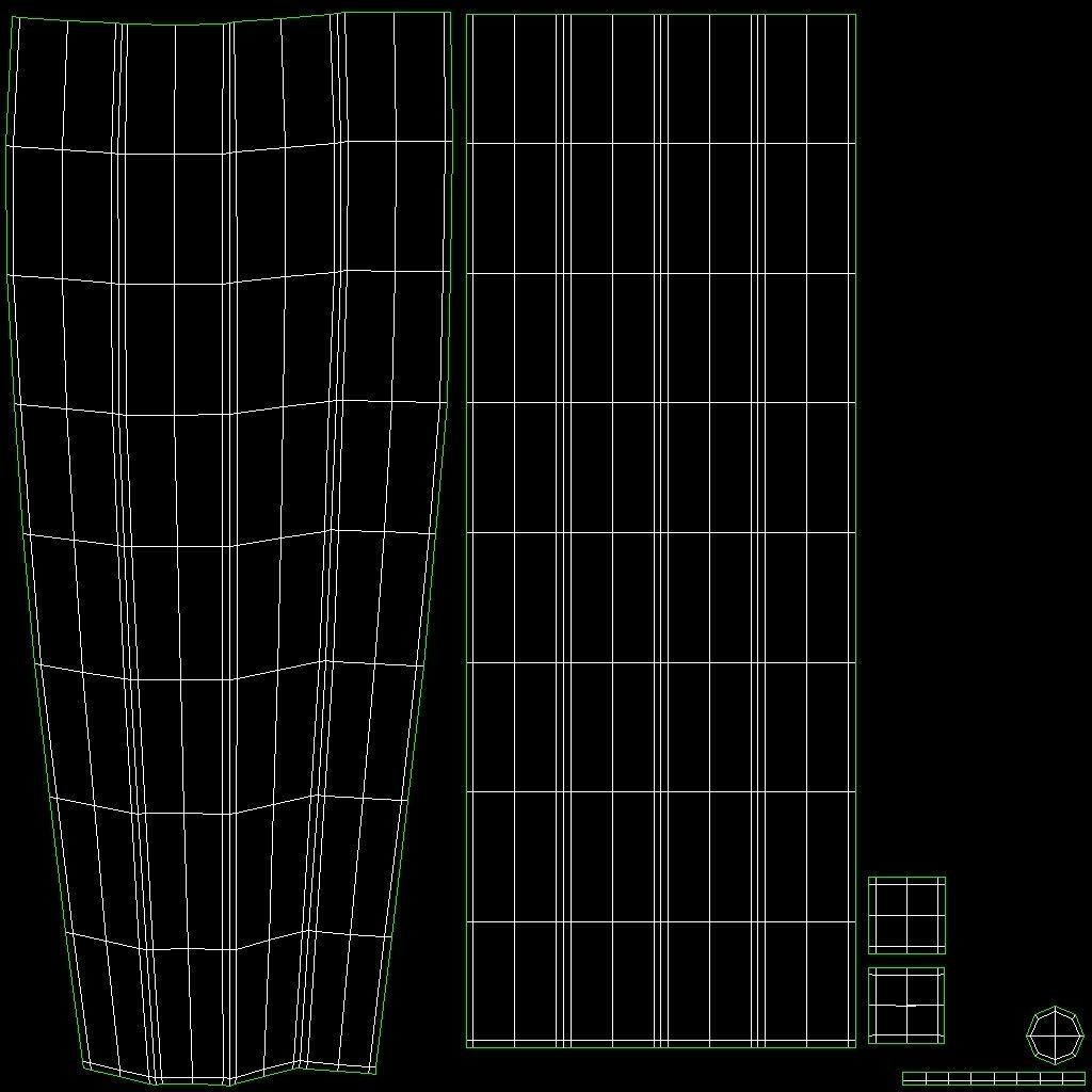 Chair Dining C Low-poly 3D model_26