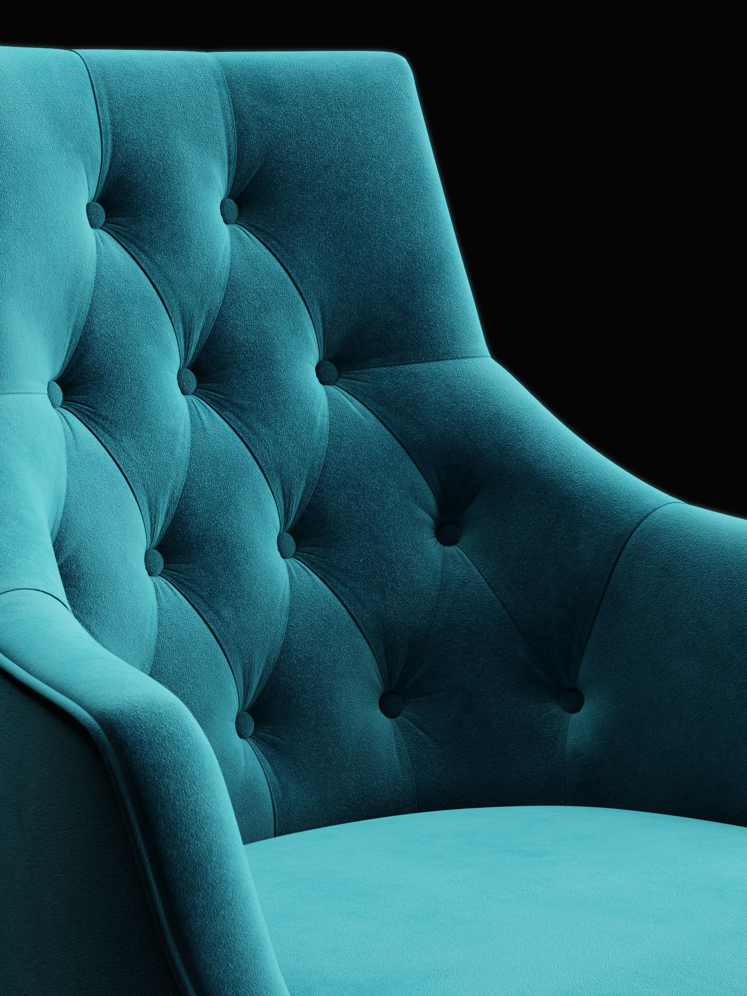 Chair Dining C Low-poly 3D model_3