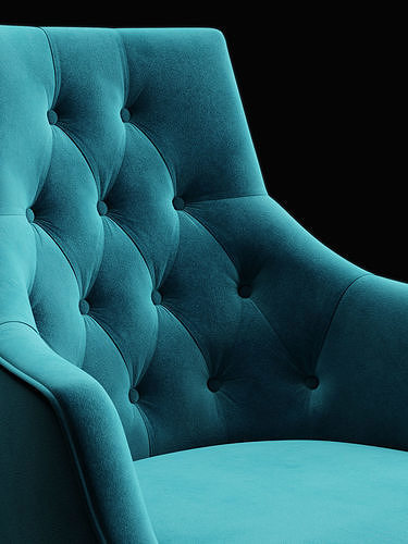 Chair Dining C Low-poly 3D model 4