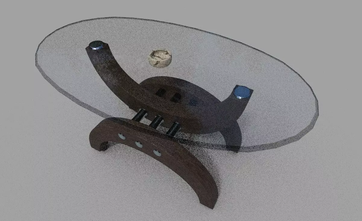 Modern glass table  3D model_0