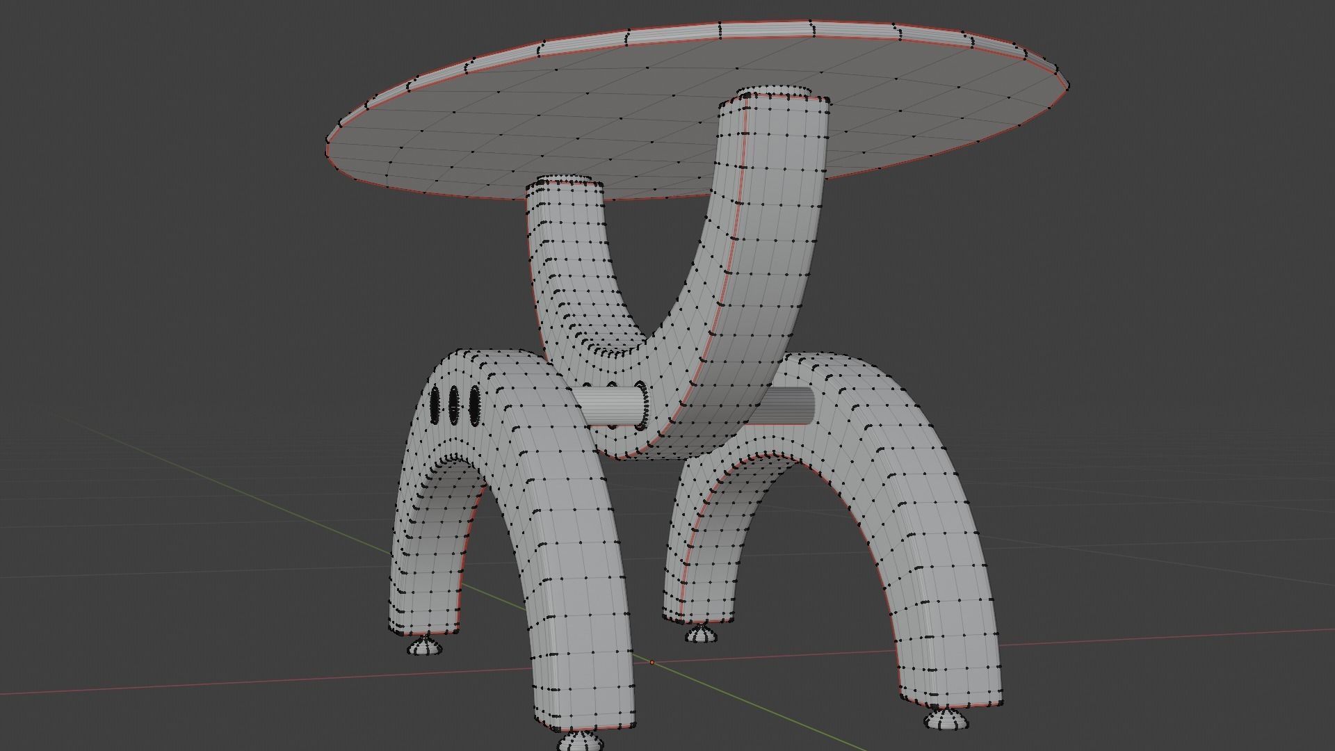 Modern glass table  3D model_9