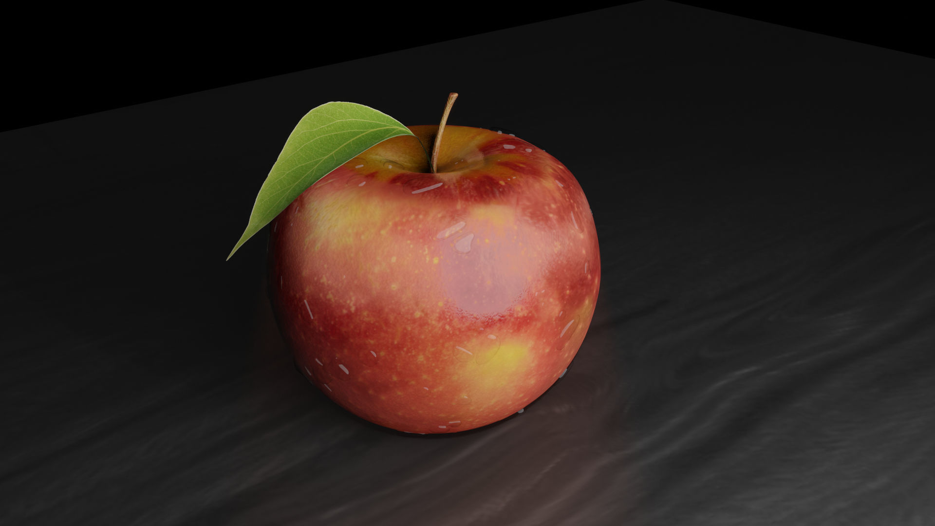 Apple  Fruit 3D model_1