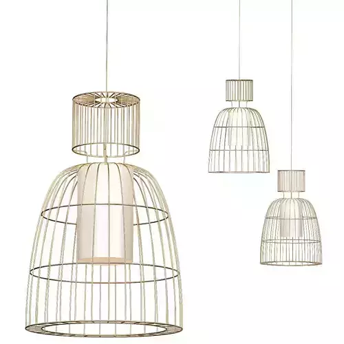 APOLLO three pendant lights hanging from cage