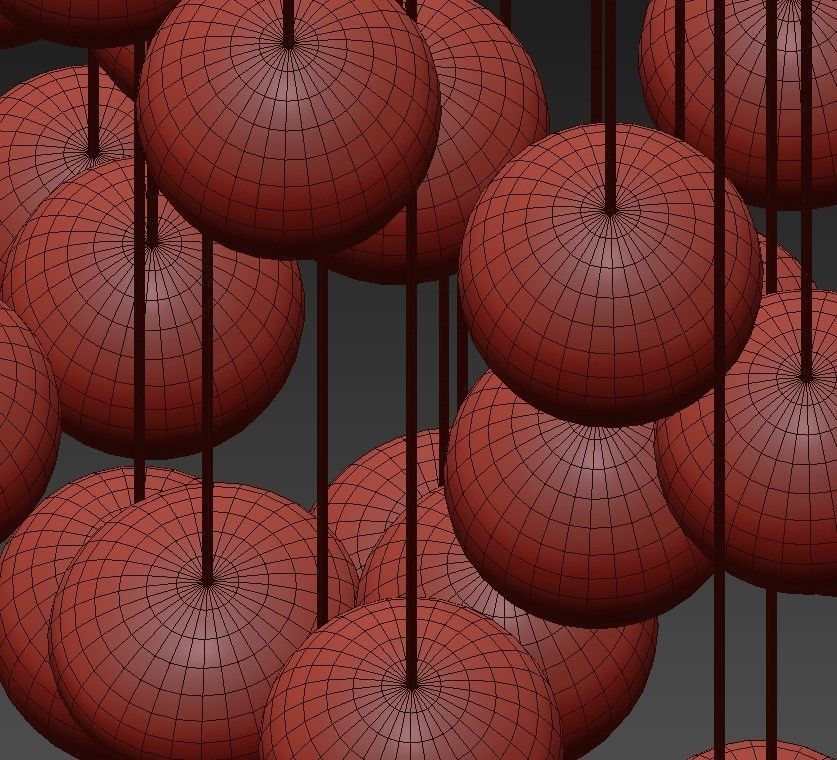 DESAFINADO chandelier with glass balls hanging from it 3D model_5