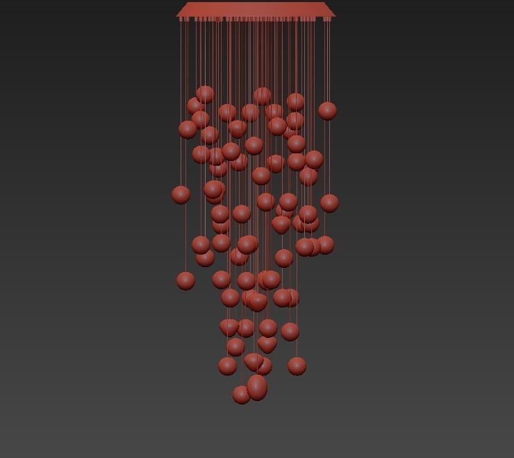DESAFINADO chandelier with glass balls hanging from it 3D model_1