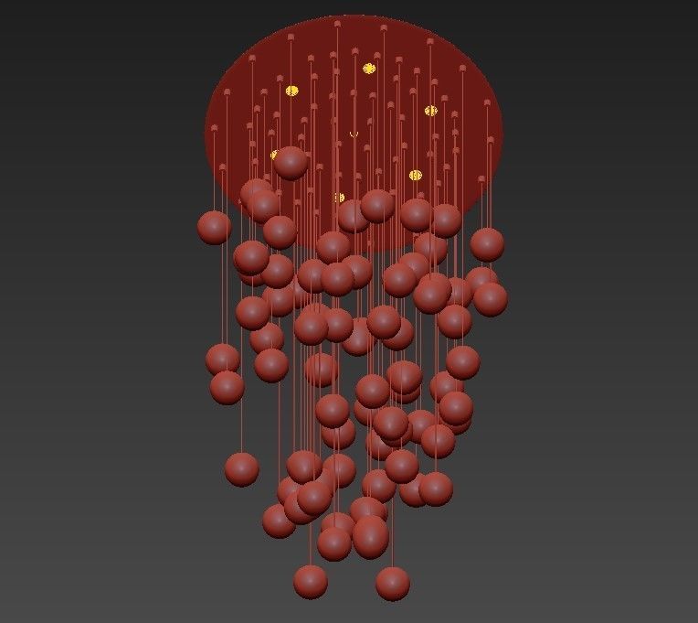 DESAFINADO chandelier with glass balls hanging from it 3D model_2