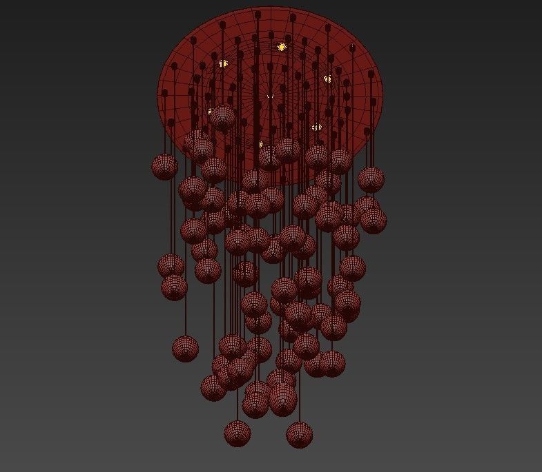 DESAFINADO chandelier with glass balls hanging from it 3D model_3
