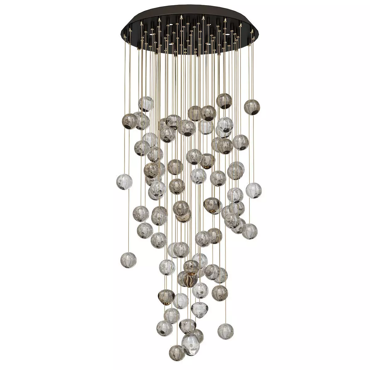 DESAFINADO chandelier with glass balls hanging from it 3D model_0