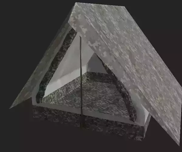 Canadian tent with 5 various textures