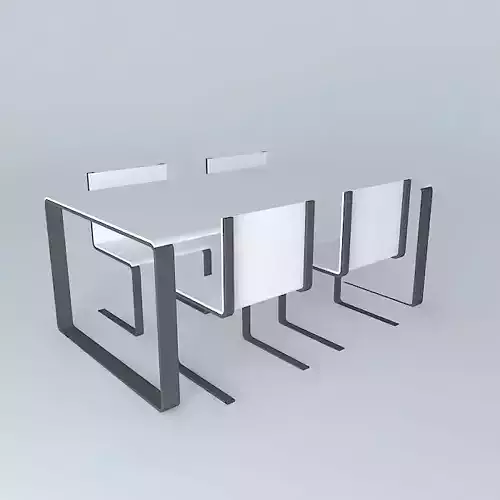Modern dining table with chairs