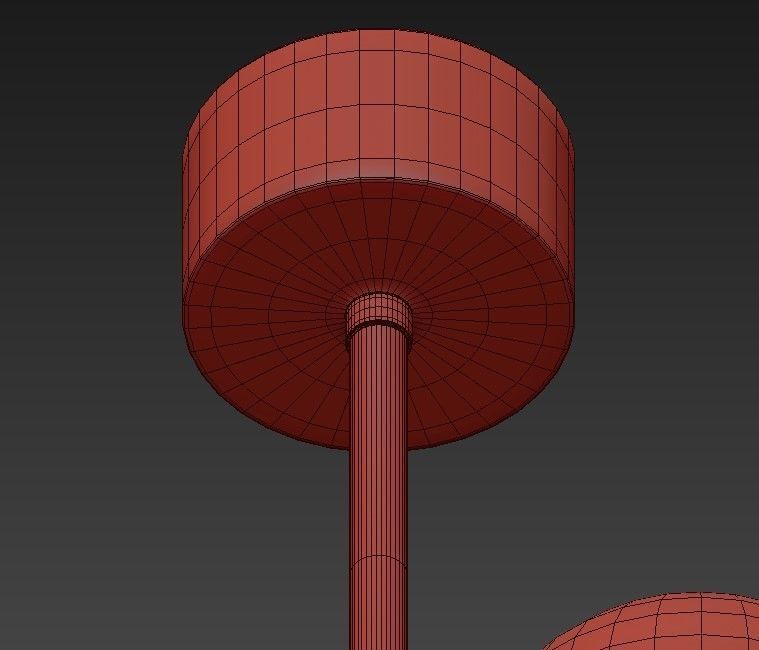 Dalls chandelier with balls hanging from it 3D model_4