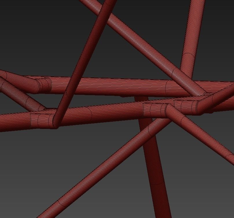 Dalls chandelier with balls hanging from it 3D model_8