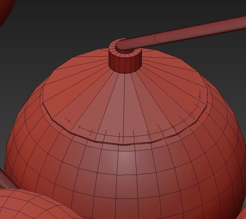 Dalls chandelier with balls hanging from it 3D model_7