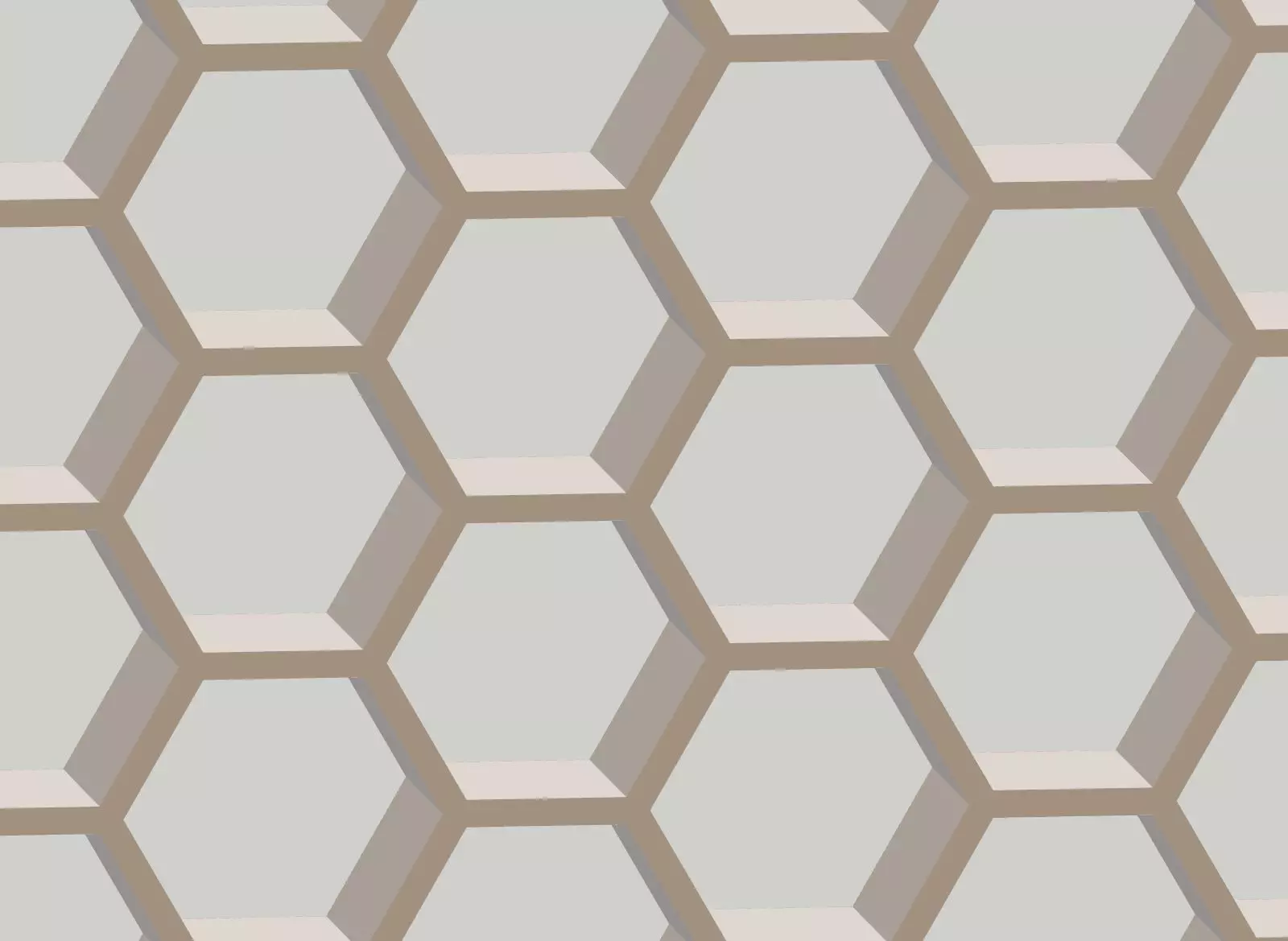 Simple plane with hexagonal mesh or honeycomb pattern 3D model
