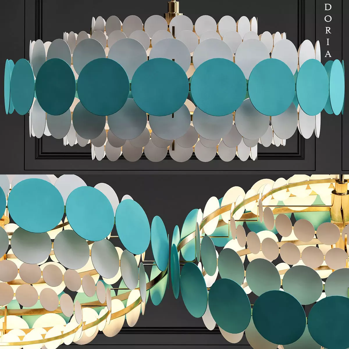 Doria Leuchten hanging lamp 3D model_0