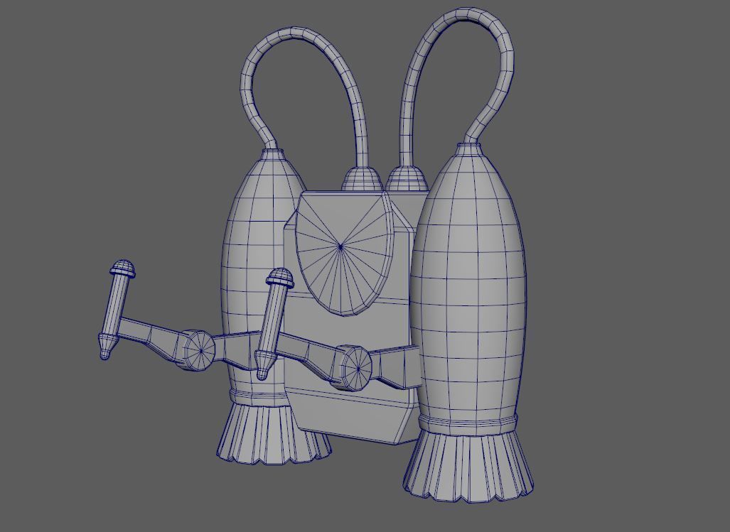 Stlized JetPack Group - 3 Pieces Low-poly 3D model_5