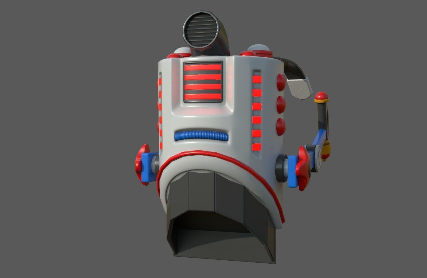 Stlized JetPack Group - 3 Pieces Low-poly 3D model_8