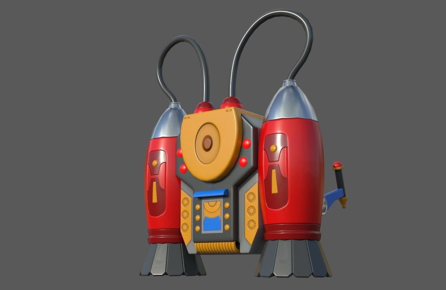 Stlized JetPack Group - 3 Pieces Low-poly 3D model_1