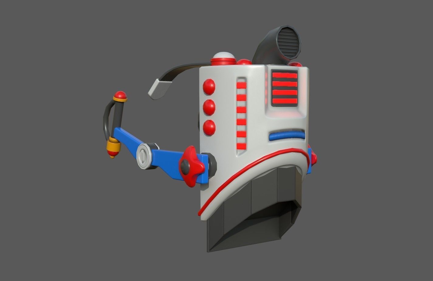 Stlized JetPack Group - 3 Pieces Low-poly 3D model_7