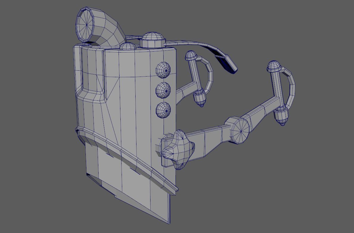Stlized JetPack Group - 3 Pieces Low-poly 3D model_11