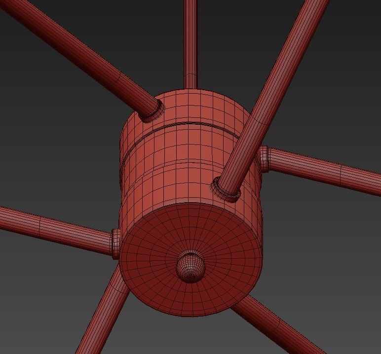 EDGAR gold chandelier 3D model_1