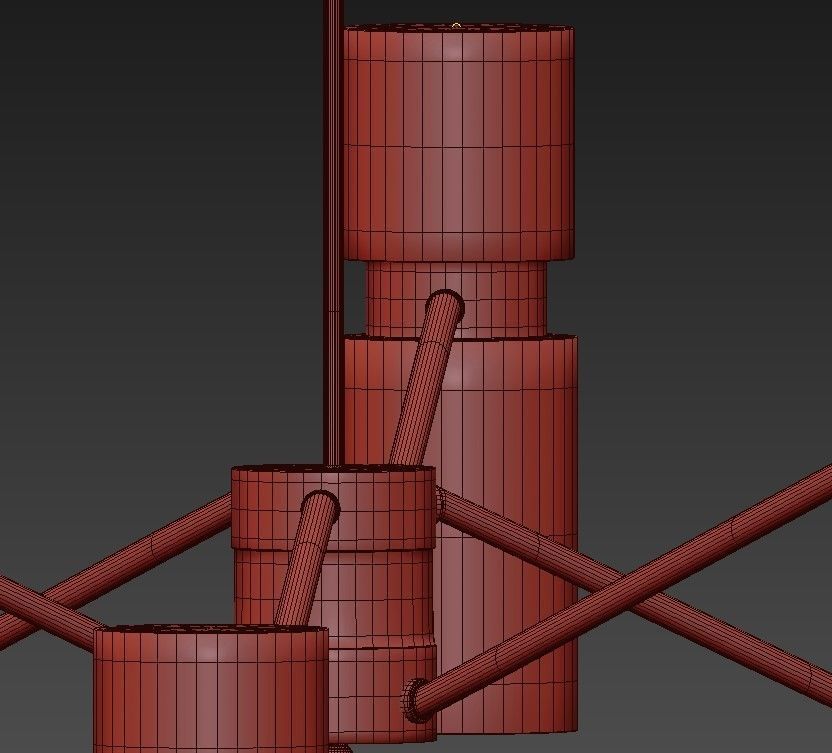 EDGAR gold chandelier 3D model_3